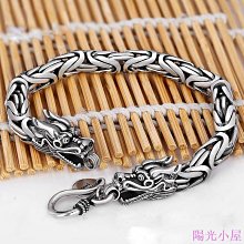 復古泰銀霸氣龍頭龍骨手鍊男復古霸氣男手環龍骨冷淡風高級感 歷史價格詳細信息