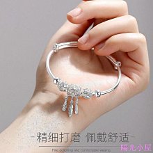 999純銀手鏈 光面素足銀999玫瑰花簡約純銀女士銀手鏈 歷史價格詳細信息