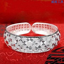 日月銀手鐲女 9999純銀太陽月亮英文時光不老我們不散開口銀手鐲 歷史價格詳細信息