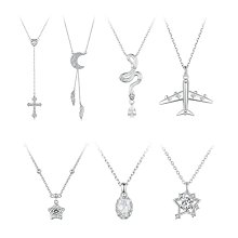 水滴蛇骨鏈項鏈新款鍍白金吊墜小眾百搭潮純銀項鏈高級感原創設計 歷史價格詳細信息