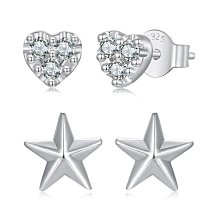 莫桑石耳釘女仿真鉆石耳骨釘牛頭款18k金玫瑰金四爪簡約單鉆耳飾--鴻運飾品 歷史價格詳細信息