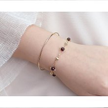 酒紅石榴石手串一圈美麗女性之石水晶飾品本命年生日禮物母親女友 歷史價格詳細信息
