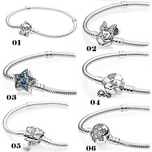 首飾配件#Pandora潘多拉手鏈圓形愛心滿鉆光滑手鏈基礎手鐲手鏈DIY配件 歷史價格詳細信息