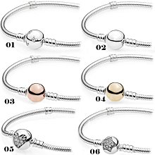 首飾配件#Pandora潘多拉手鏈圓形愛心滿鉆光滑手鏈基礎手鐲手鏈DIY配件 歷史價格詳細信息