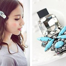 ☆Mimi飾品☆ 浪漫甜美＊典雅白色緞帶滿天星花朵水鑽＊別針/胸針＊180元 歷史價格詳細信息