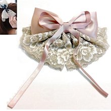 緞帶蕾絲蝴蝶結 飄逸緞帶蕾絲髮飾 新娘頭飾頭花 可愛花童兒童禮服頭飾白色 自助婚紗髮造型現貨 歷史價格詳細信息