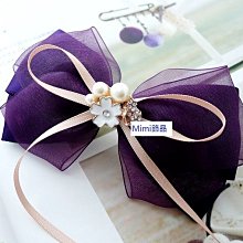 ☆Mimi飾品☆ 浪漫甜美＊典雅白色緞帶滿天星花朵水鑽＊別針/胸針＊180元 歷史價格詳細信息