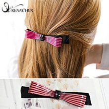 Navy 布藝手作 ☆ 韓國 品牌  Rena chris 秀氣甜美蝴蝶結球球彈簧夾 歷史價格詳細信息