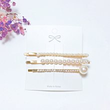 水鑽珍珠線夾3入組-甜美蝴蝶結 歷史價格詳細信息