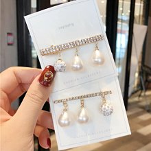 韓．髮夾/一字夾/邊夾/瀏海夾/珍珠髮夾 三件組/四件組 ＊花漾美人＊嚴選 歷史價格詳細信息