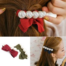 Navy 布藝手作 ☆ 韓國 品牌  Rena chris 秀氣甜美蝴蝶結球球彈簧夾 歷史價格詳細信息