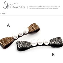 Navy 布藝手作 ☆ 韓國 品牌  Rena chris 秀氣甜美蝴蝶結球球彈簧夾 歷史價格詳細信息