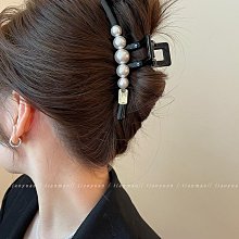 優雅氣質~高級感金屬抓夾女秋冬大號發量多鯊魚夾后腦勺盤發發飾 歷史價格詳細信息