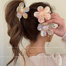 醋酸大花朵髮夾抓夾大號法式小眾女後腦勺鯊魚夾夾子頭飾發抓（滿599免運） 歷史價格詳細信息