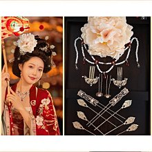 古風漢服髮飾套裝珍珠流蘇髮簪梳子髮釵U釵仿珍珠明制宋制超仙 歷史價格詳細信息