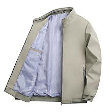 秋季新款男裝立領休閒薄款夾克 男士中青年大尺碼寬鬆大尺碼外套 商務男純棉淨色上衣-潮男服飾 歷史價格詳細信息