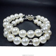 珍珠林~限量商品~最高級雙串式珍珠手鍊.天然硨磲貝珍珠設計師作品#003 價格比較,價格查詢,歷史價格詳細信息