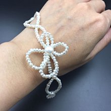 天然淡水珍珠手&amp;#x0932c;女 海藍寶海之淚極光手串7-8m手工編織手飾925銀 歷史價格詳細信息