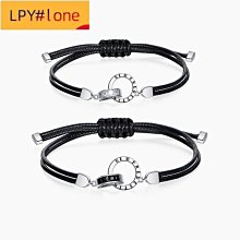 環環相扣情侶手鍊一對925純銀情侶款韓版學生簡約紀念禮物情人節 歷史價格詳細信息