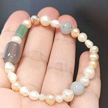 海藍寶珍珠設計款 手串 手鍊 手珠～天然水晶礦石 歷史價格詳細信息