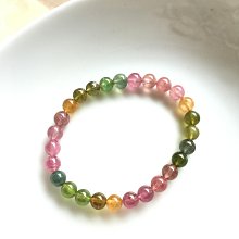 彩虹碧璽手串手鍊彈力繩疊戴感愛心手飾品水晶手鍊 歷史價格詳細信息
