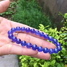 天然坦桑石手鍊8mm.藍寶石 水頭油潤，顏色更漂亮，佩戴坦桑石能夠增強悟性，提升佩戴者的洞察力和直覺力，寶石藍 上手美！重21.9g 歷史價格詳細信息