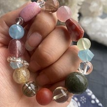 水晶 手串 手鏈 定制天然水晶手鏈手串男女款送閨蜜diy粉紫白黃水晶愛情學業平安。 歷史價格詳細信息