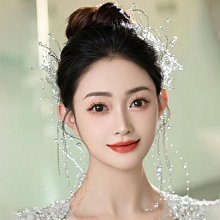 韓式新娘夢幻頭飾手工超仙新娘王冠頭冠水晶大氣高級重工頭冠耳飾 歷史價格詳細信息