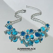 【飾品】藍色項鍊一條155公分可變化造型穿戴 歷史價格詳細信息