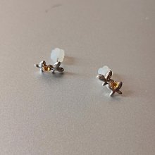 日本k金鉆石花吊墜藍鉆+白鉆帶證很閃的鉆石不含鍊附證書 歷史價格詳細信息