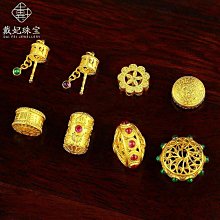 18k金手工古法金小瓜珠散珠隔珠diy珍珠小米珠手鏈項鏈手串珠配件-佳藝居 歷史價格詳細信息