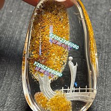 天然黃幽靈手工雕刻內雕陰雕喜鵲吊墜，寓意：喜上眉梢、和和美美、兩情相悅，幽靈意境美，雕刻栩 水晶 擺件 文玩 二手【紫竹齋】322 歷史價格詳細信息