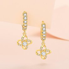 四葉草耳釘2024新款18K包金玫瑰金紅色白黑綠輕奢氣質女大氣耳環 歷史價格詳細信息