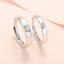 韓版開口雙心女士戒指 日韓簡約銀指環時尚女戒飾品 跨境貨源批發 歷史價格詳細信息