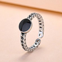 復古泰銀黑暗之魂戒指 仿黑瑪瑙開口男戒指個性潮流四爪寶石男戒-哈囉好物 歷史價格詳細信息