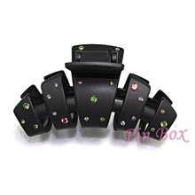 Pin Box 黑色霧面璀璨蝴蝶結 亮晶晶水鑽晶鑽 造型抓夾 髮飾 髮夾C747 法國製進口 ※現貨※ 歷史價格詳細信息