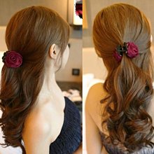 "新飾界"韓國進口 時尚布藝多片花瓣花朵抓夾 邊夾 頂夾 一字夾(共3色)~~特價158元 歷史價格詳細信息