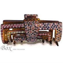 Pin Box 法國抓夾 粗細線條搭配 視覺效果增添多種風情 C837法國製進口*霧面咖底色 ※現貨※ 歷史價格詳細信息