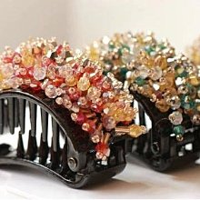 "新飾界"韓國進口 時尚布藝多片花瓣花朵抓夾 邊夾 頂夾 一字夾(共3色)~~特價158元 歷史價格詳細信息