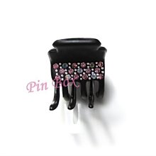 Pin Box 法國小圓盤夾 側夾 立體小花 可愛甜美風 公主夾 N827(小)霧底黑 法國製 ※現貨※ 歷史價格詳細信息