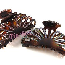 Pin Box 法式扇型抓夾髮飾 扇子放射造型/公主半髮很雅致 HF82824法國設計*霧底黑 ※現貨※ 歷史價格詳細信息