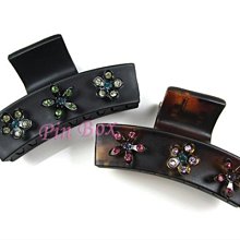 【新色】Pin Box 咖啡色亮面炫麗三角圓弧造型亮晶晶水鑽晶鑽 抓夾髮飾髮夾MP2747-SM*法國製 ※現貨※ 歷史價格詳細信息