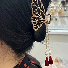 金屬蝴蝶髮抓夾ins~高級感銀色盤髮器頭飾髮夾後腦勺馬尾高鯊魚夾盤髮抓 歷史價格詳細信息