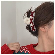 秋冬甜美毛絨抓夾大號后腦勺鯊魚夾子毛毛發卡韓國優雅毛球女頭飾~特價 歷史價格詳細信息