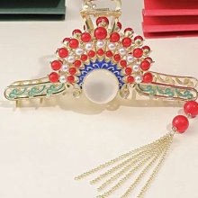 古風流蘇抓夾國風復古髮夾女2023新款後腦勺秋冬大號新中式鯊魚夾 歷史價格詳細信息