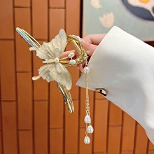 流蘇髮夾女後腦勺髮夾大號抓夾2023新款高級感盤髮鯊魚夾夾子髮飾 歷史價格詳細信息