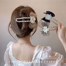 抓夾山茶花發夾女網紅 2023年新款后腦勺高級感抓夾蝴蝶結鯊魚夾發飾品 歷史價格詳細信息