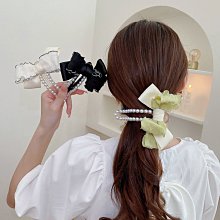 珍珠發夾女夏后腦勺盤發抓夾韓國網紅大號頭發夾子頭飾鯊魚夾發卡 歷史價格詳細信息