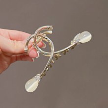 高級感雙C金屬抓夾女秋冬後腦勺大號髮量多髮夾設計感小眾鯊魚夾 歷史價格詳細信息