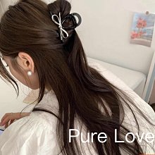 金屬蝴蝶髮抓夾ins~高級感銀色盤髮器頭飾髮夾後腦勺馬尾高鯊魚夾盤髮抓 歷史價格詳細信息